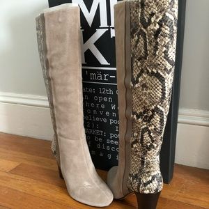 NIB Tan Suede Knee High Boots Sz 6.5